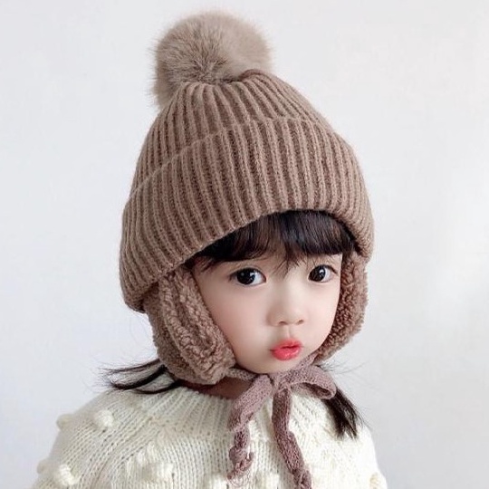 Mũ len cho bé trai gái mùa đông hàn quốc NANA nón len cho bé trùm đầu đẹp dễ thương