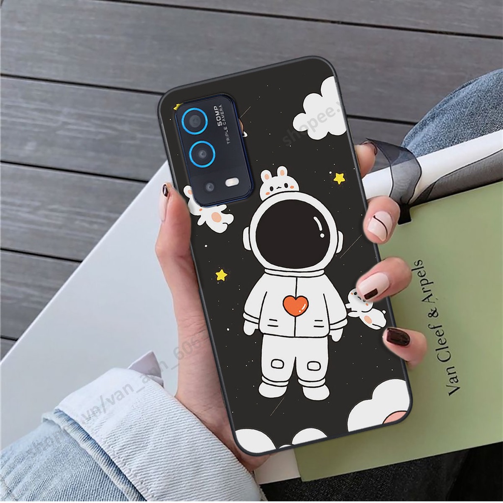 Ốp Oppo A54 / A55 hình bầu trời, phi hành gia đẹp, ốp lưng điện thoại oppo viền dẻo cao cấp