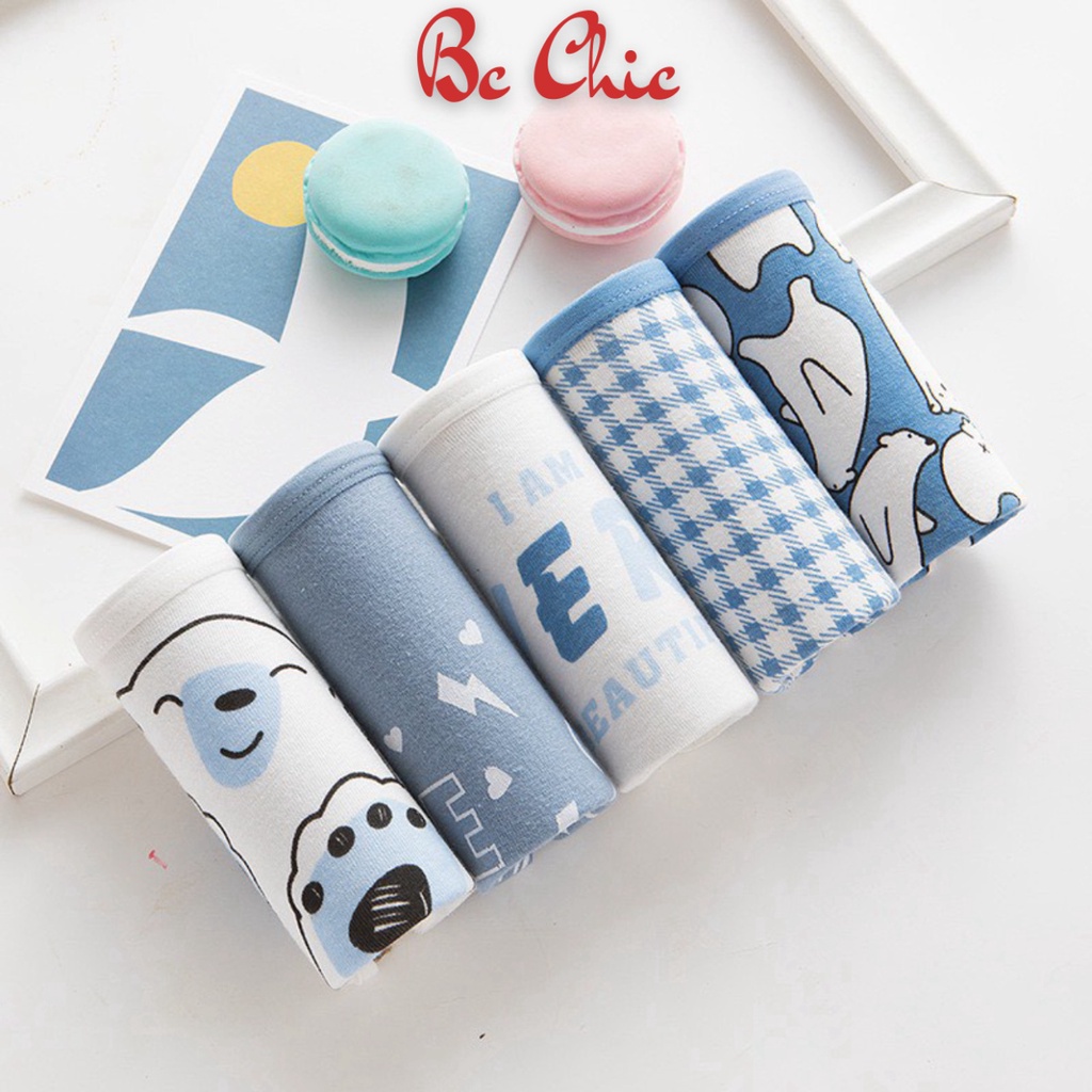 Quần Lót Nữ dễ thương set gấu đáng yêu kháng khuẩn thoáng mát tôn dáng co dãn mã Q107 BC_CHIC LINGERIE