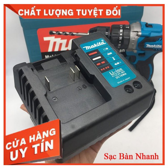 [Tặng Bộ 29 Phụ Kiện] Máy Khoan Bê Tông Pin Makita 118V Động Cơ Không Chổi Than, 2 Pin, Máy Bắn Vít Cầm Tay