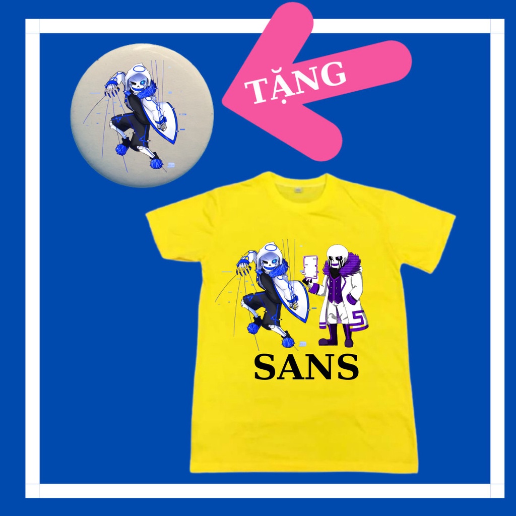 Áo thun trẻ em error 404 error 505 sans siêu ngầu, vải cotton thái co giãn 4 chiều-Tặng huy hiệu Sans Undertale