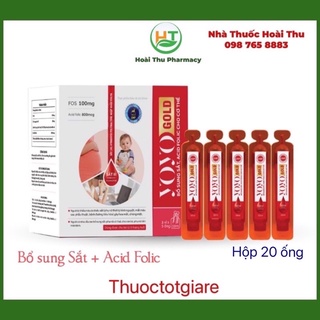 Sắt ống YoYo Gold  Vshine / Hộp 20 ống - Bổ sung Sắt cho Người thiếu má