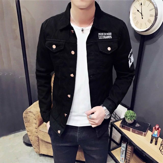 Áo Khoác Nam Áo khoác jean nam huy hiệu Xả Kho Hàng Xưởng | BigBuy360 - bigbuy360.vn