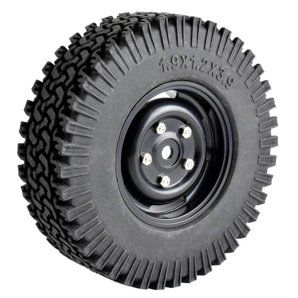 Bộ 4 bánh xe đường kính 52mm và lốp cao su đường kính 98mm RC 51-T134 tỉ lệ 1:10