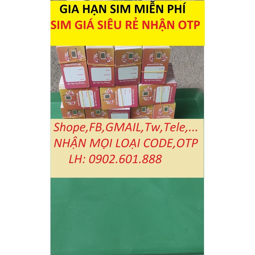 Sim vietnammobile tạo Gmail, fb,shope  giá siêu rẻ