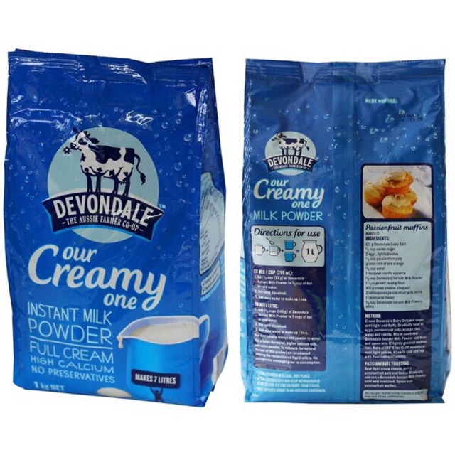 SỮA BỘT  NGUYÊN KEM DEVONDALE 1kg- ÚC
