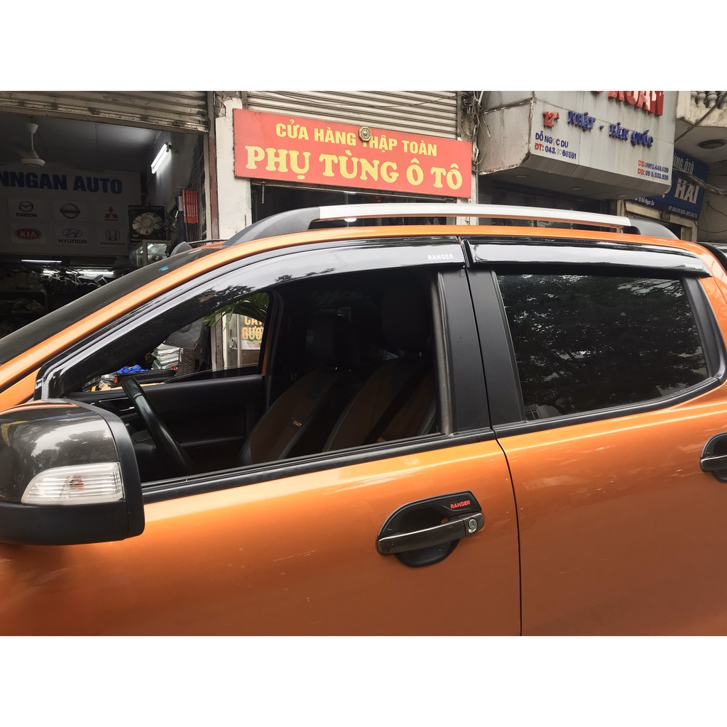 VÈ CHE MƯA XE FORD RANGER 2016,2017, 2018- 2020, NHỰA ĐEN ABS CAO CẤP