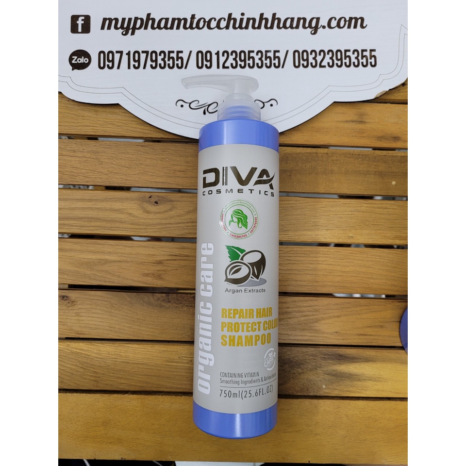 (CHÍNH HÃNG CÔNG TY TEM IN CHÌM CỦA BỘ CÔNG AN) CẶP DẦU GỘI XẢ DIVA COLLAGEN 500ml -750ml