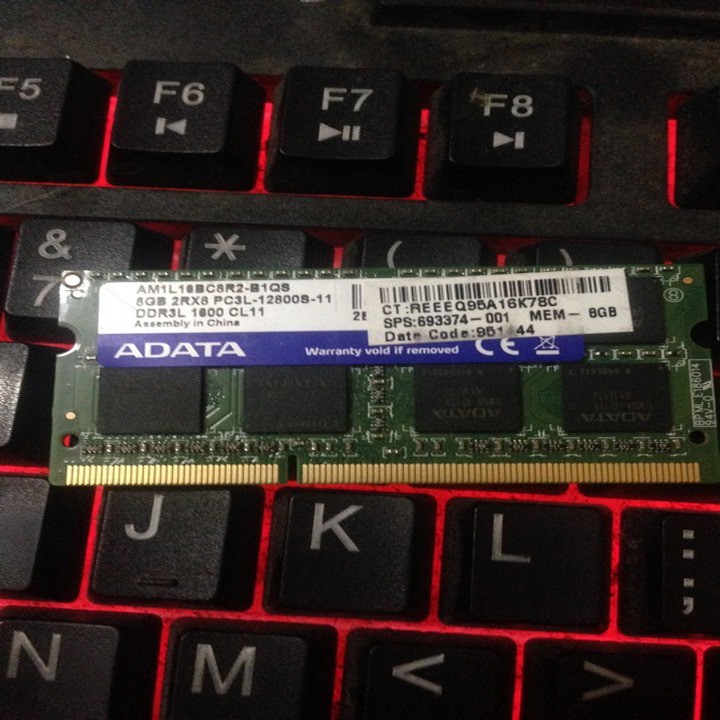 Ram Laptop Ram Adata DDR3L 8G PC3L-12800s 1.35V Bus 1600 BH 60 Tháng.