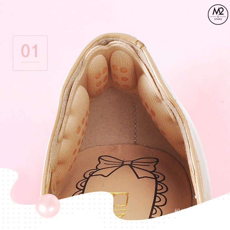 Lót giày chống rớt gót cánh bướm 4D có mặt gai silicon bám chân, mặt sau có keo dán - lót giày giá sỉ - XIMO C10-C9