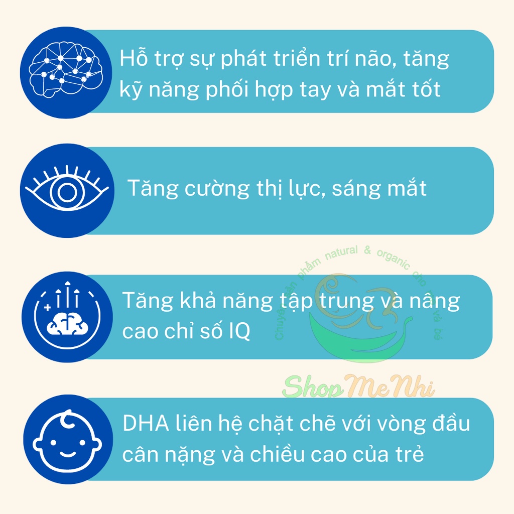 Omega 3 DHA thuần chay từ tảo cho bé sơ sinh & trẻ em 6thang-3 tuổi Mary Ruth’s Infant & Toddler Omega-3 Liquid Drops.