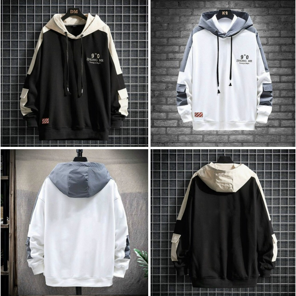 Áo Hoodie Nón Chui Trùm Đầu Nữ Nam Unisex Chất Vải Nỉ Poly Chữ Zhong Mr WAH059NO | BigBuy360 - bigbuy360.vn