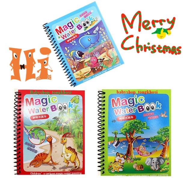 Tranh Tô Màu Nước Ma Thuật Magic Water Book Tranh Tô Thần Kì nhiều chủ đề cho bé