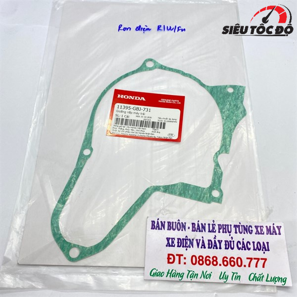 Gioăng điện, Gioăng nắp máy trái DREAM, FUTURE, WAVE 100 Zin Honda -11395GBJ731
