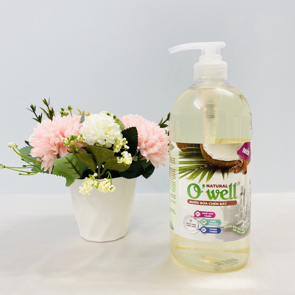 Nước rửa chén thảo dược Owell tinh chất quế 1,2L