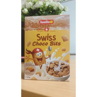 Ngũ cốc Familia nhân socola cho trẻ em Swiss Choco Bits 375g