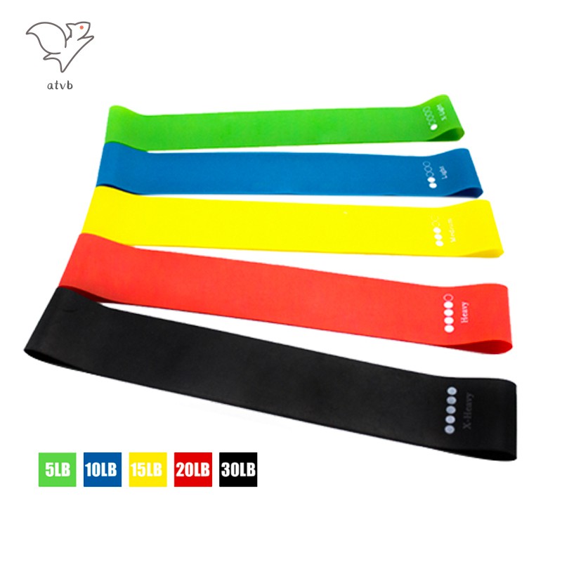 HYP Exercise Bands Latex Resistance Elastic Band Assist Bands Fitness 4pcs Resistance Band @VN