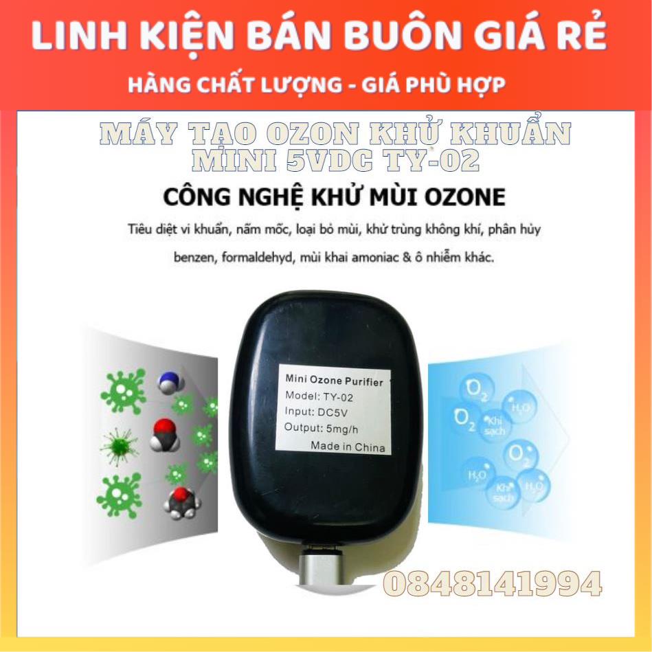 Máy lọc không khí tạo Ozon khử mùi ô tô TY-02 5V