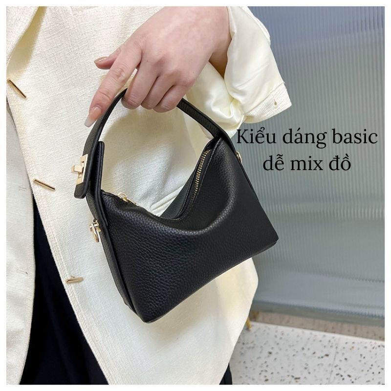Túi xách nữ vuông có khóa ở dây sang chảnh hot trend 2022 JUMITO