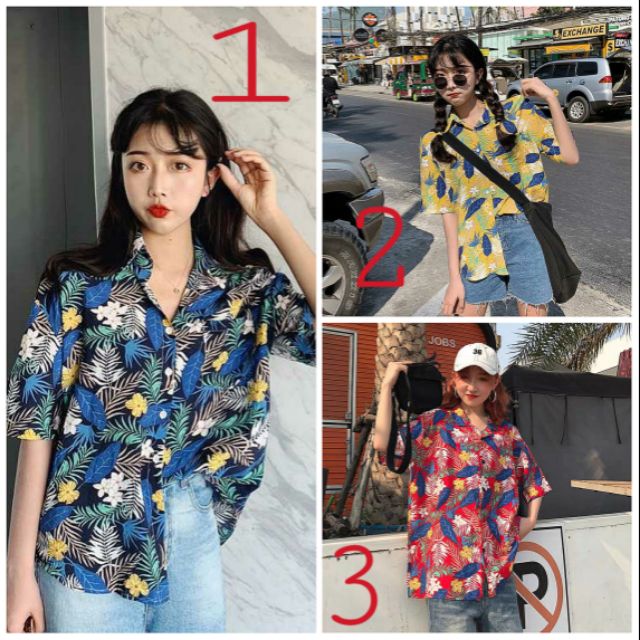 SƠ MI HOA LÁ NAM NỮ SIÊU HOT - CÓ ẢNH SHOP