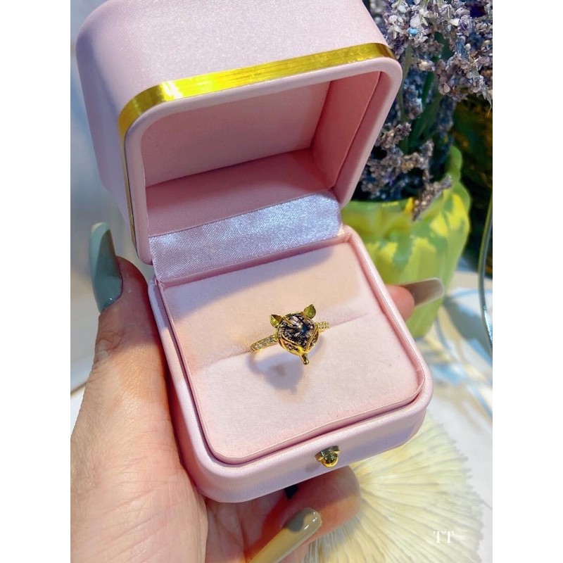 Nhẫn hồ ly baby mẫu mới bọc vàng 10kara