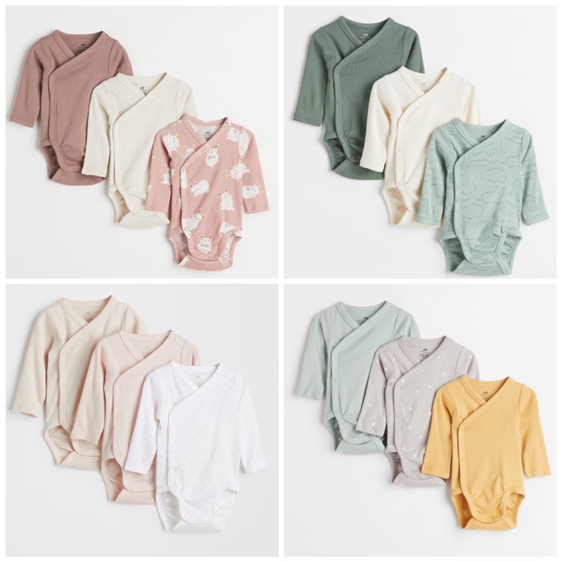 Set 3 áo body cho bé gái hàng vợt sale