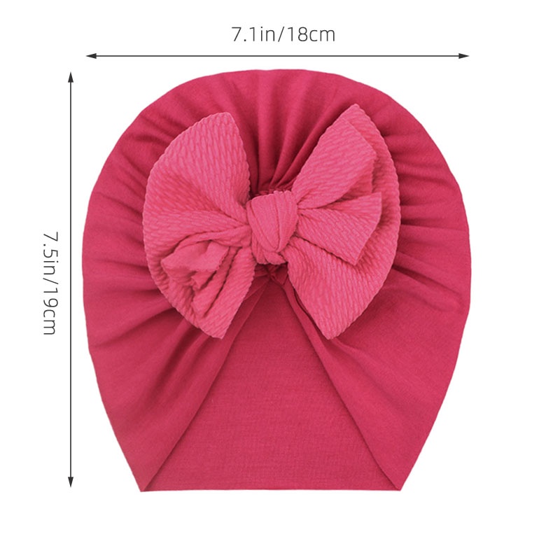Mũ Turban Mềm Thắt Nơ Thời Trang Xuân Hè Cho Bé Gái Sơ Sinh