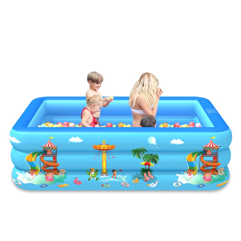 Bể bơi hình chữ nhật 115cm tiện dụng cho người lớn và trẻ em