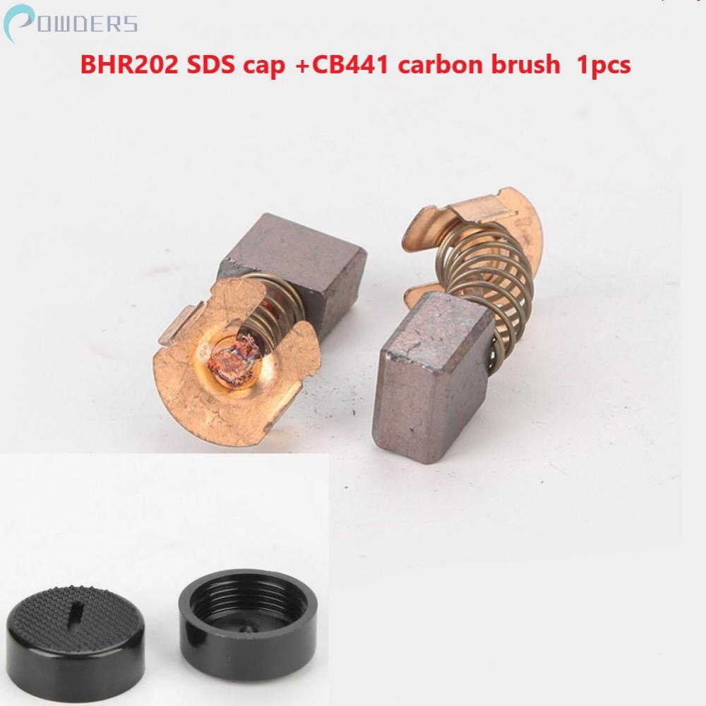 Bộ 4 chổi than Makita DHR202 BHR202 với nắp đậy chổi than cho CB441