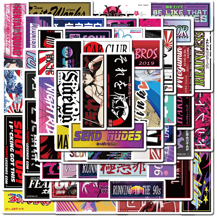 Set 115 Món Đồ Dùng Cá Tính Năng Động ❉ Jdm Legend Series Miếng Dán ❉ Sticker Dán Tường Chống Thấm Nước Thời Trang