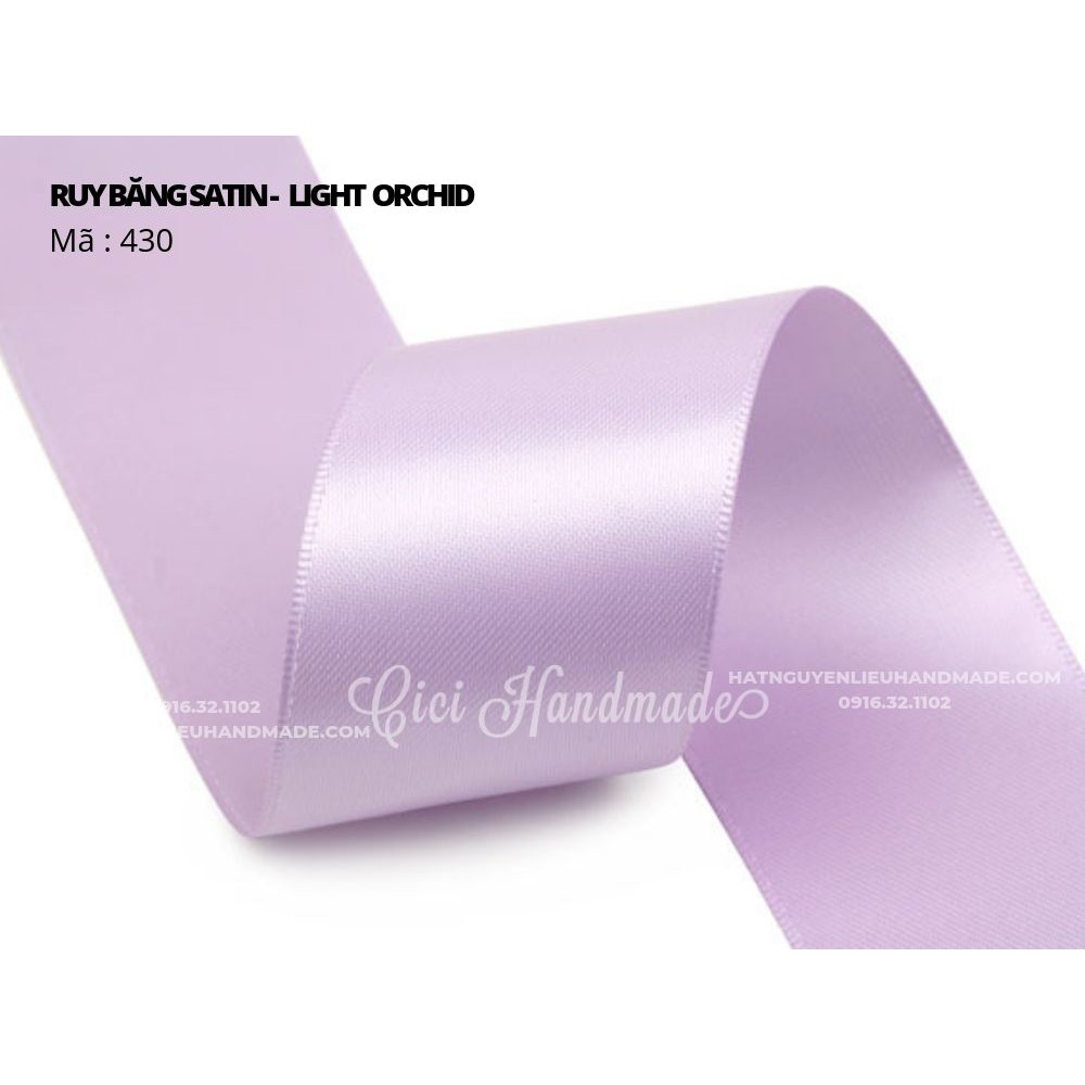 Cuộn 5M Ruy băng Satin 2 mặt màu tím, nâu hồng đất- link 7/9 Cici Handmade ruyban gấm hoa lụa ruyban ribbon satin