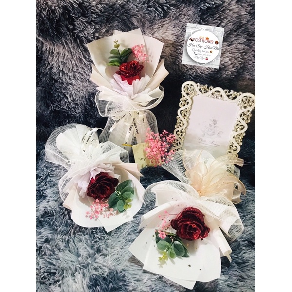 Bó Một Bông Kèm Hoa Khô