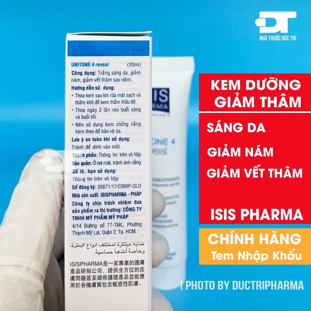 [CHÍNH HÃNG] Kem dưỡng sáng da, mờ thâm nám UNITONE 4 REVEAL 30ml - ISIS PHARMA | BigBuy360 - bigbuy360.vn