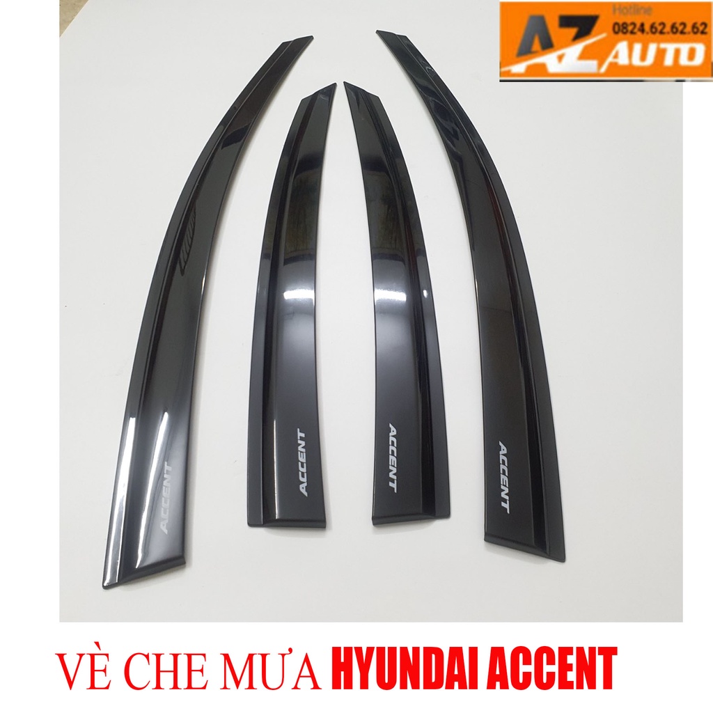 VÈ CHE MƯA HYUNDAI ACCENT 2018 - 2022 NHỰA ĐEN hàng cao cấp