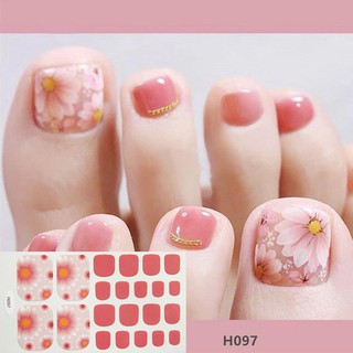 14 miếng Sticker dán móng chân (H096 - H100)