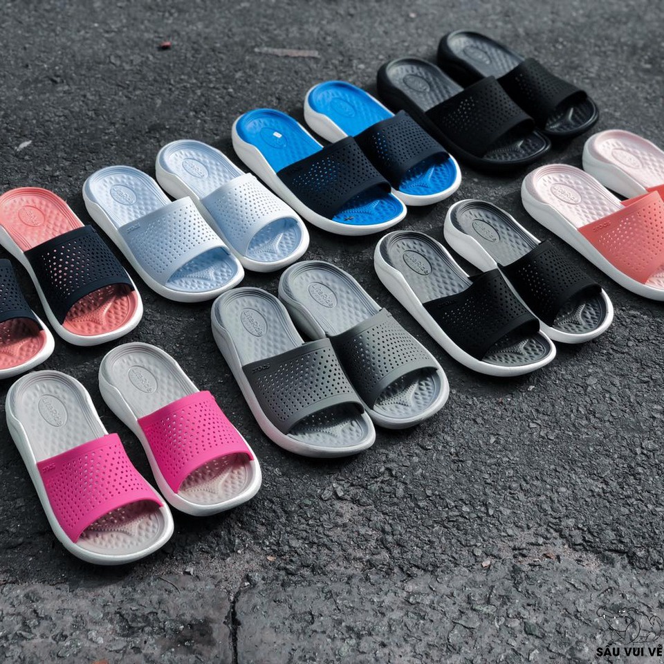 Dép lê cross literide quai ngang hàng xuất đi full box cho giới tính đủ 8 màu, 8 size