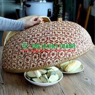 Lồng bàn mây tre đan nhiều màu hình tròn size lớn , lồng bàn trang trí, lồng bàn tre