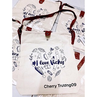 [ Gift Quà Tặng ] Túi Tote I Love Vichy Bền Đẹp -Chuẩn Hãng