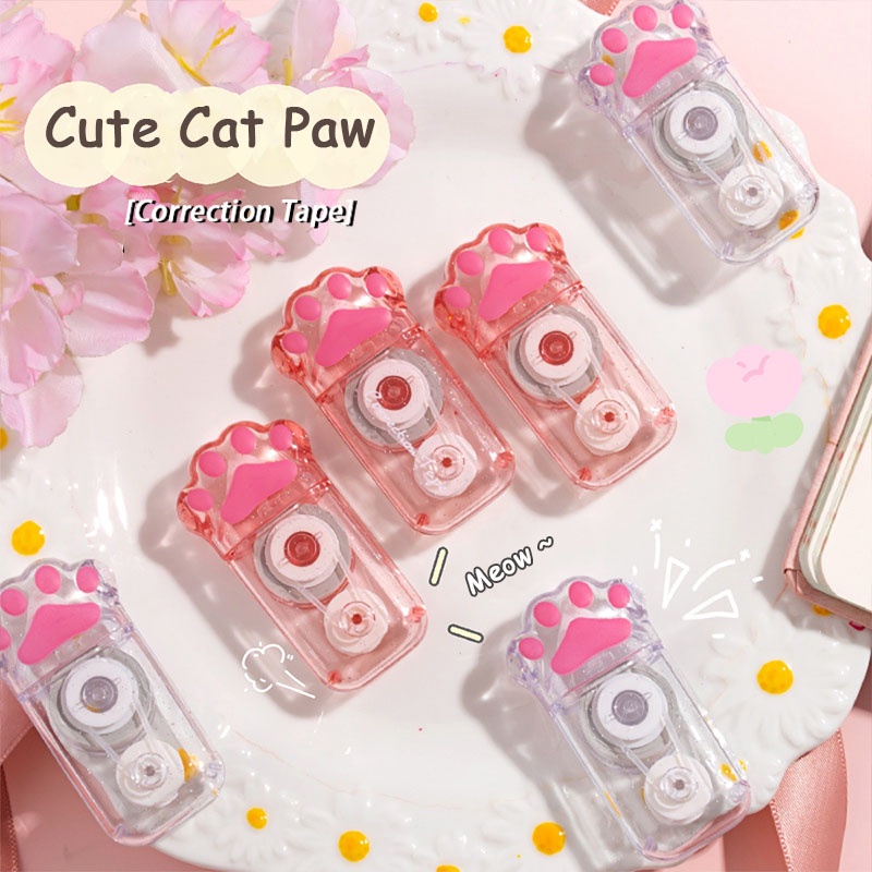 Bút Xóa Kéo Tạo Hình Chân Mèo Dễ Thương 5mm*6m