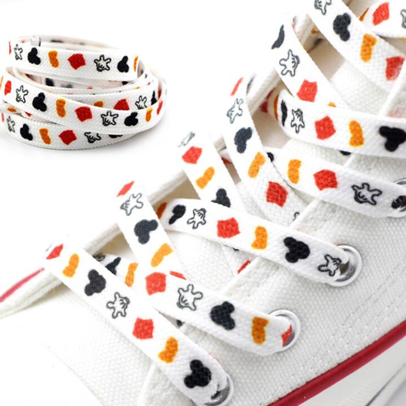 Dây Giày Thể Thao Đế Bằng In Họa Tiết Graffiti Hoạt Hình Thời Trang