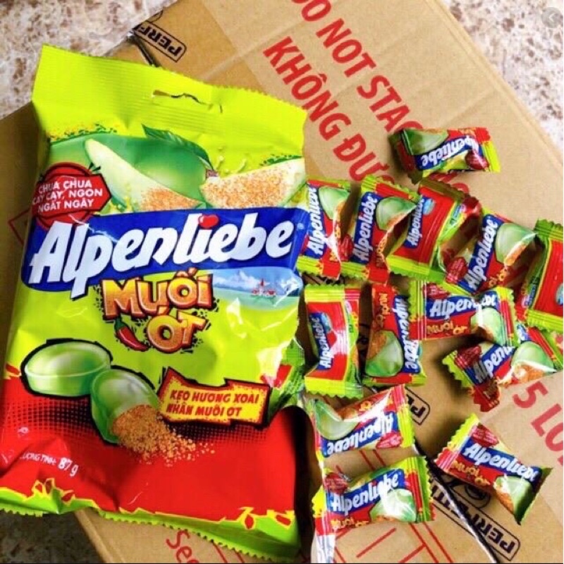 KẸO ALPENLIEBE HƯƠNG XOÀI MUỐI ỚT GÓI 39 VIÊN (87gr/1 gói)
