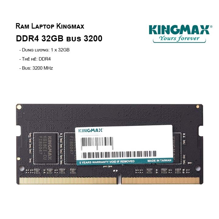 Bộ nhớ ram LAPTOP Kingmax DDR4 3200MHz 8GB/16GB/32GB