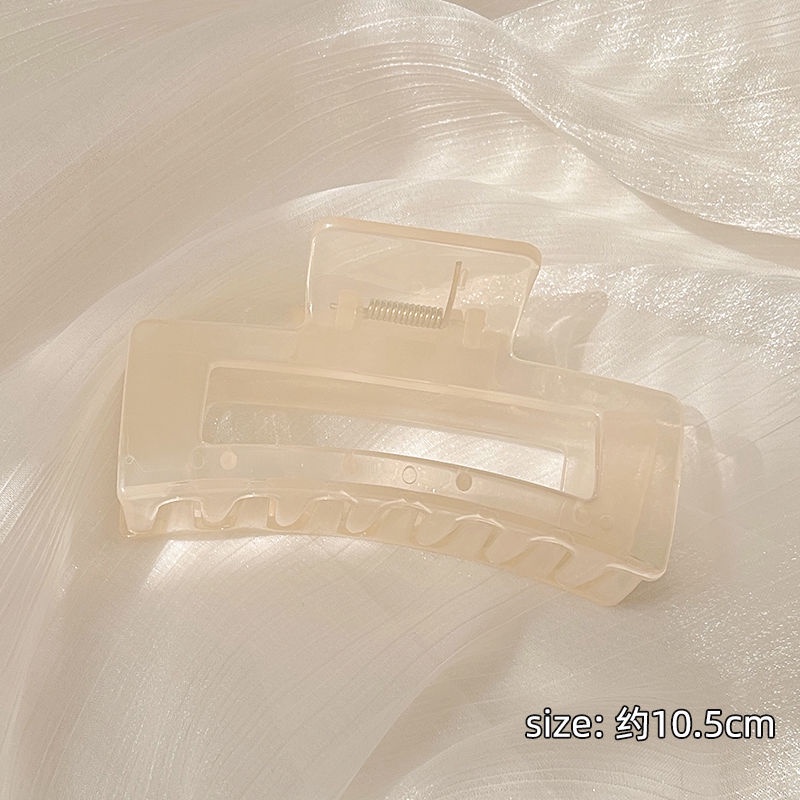 Kẹp Tóc Hình Vuông Lớn 10.5CM Màu Thạch Thời Trang