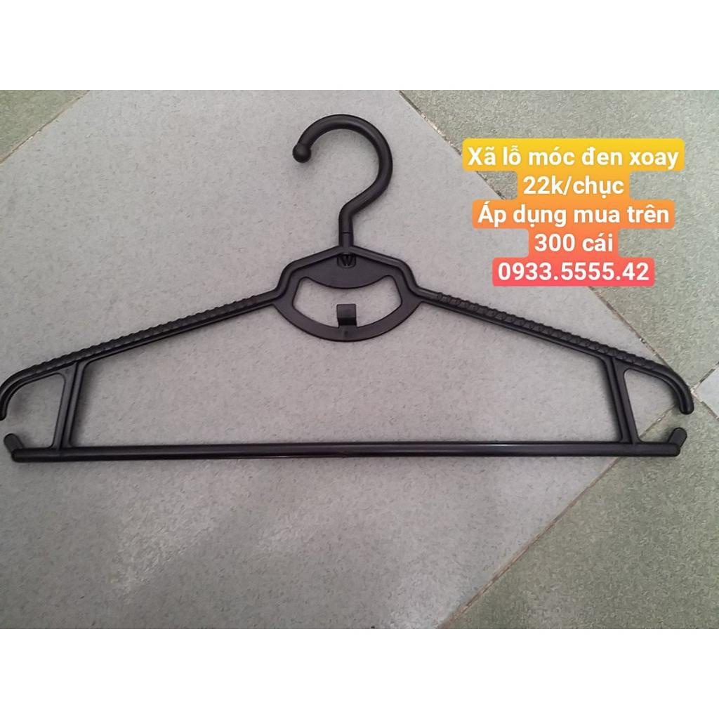 Móc nhựa tròn đen xoay (10 Cái)  [FREE SHIP-RẺ] treo quần áo thời trang, siêu xinh