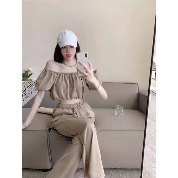 SET LỤA SUÔNG TRỄ VAI ULZZANG