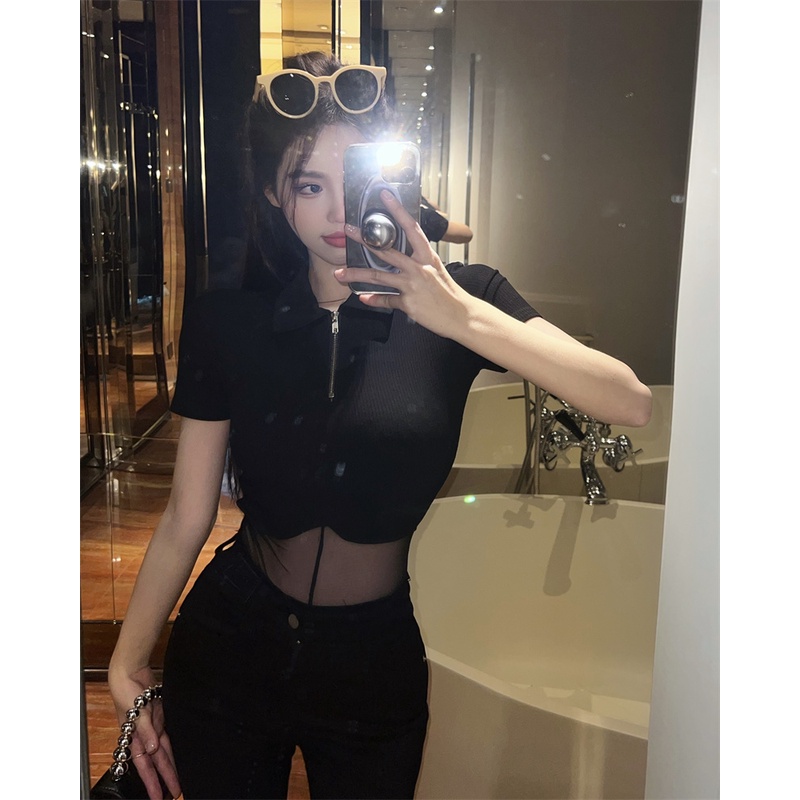 Áo Thun Lưới Tay Ngắn Thời Trang Dành Cho Nữ