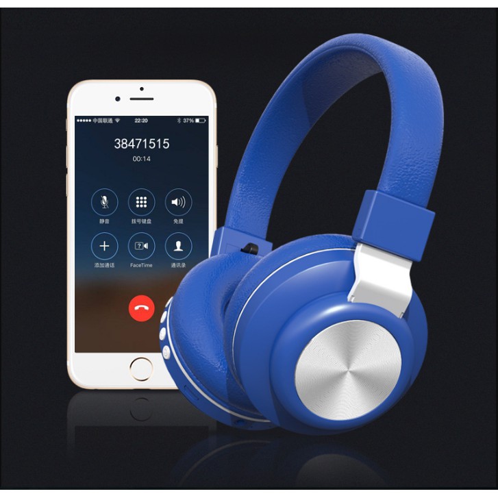 Tai nghe bluetooth chụp tai HM07-M8 - Wireless headphone HM-07 - M8- Kiểu dáng thể thao - hỗ trợ thẻ nhớ, đài FM