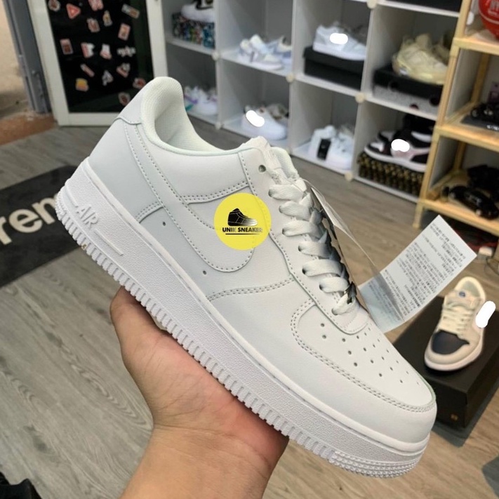 Giày_Nike Air Force 1 Full Trắng, Giày Af1 Thể Thao All White Hàng S.Cấp Đế Air Đủ Size Nam Nữ - Tặng kèm tất trắng