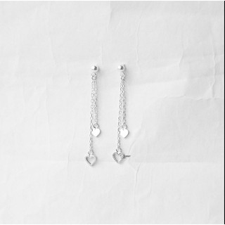 Bông tai bạc 925 Double Heart - Shimmer Silver