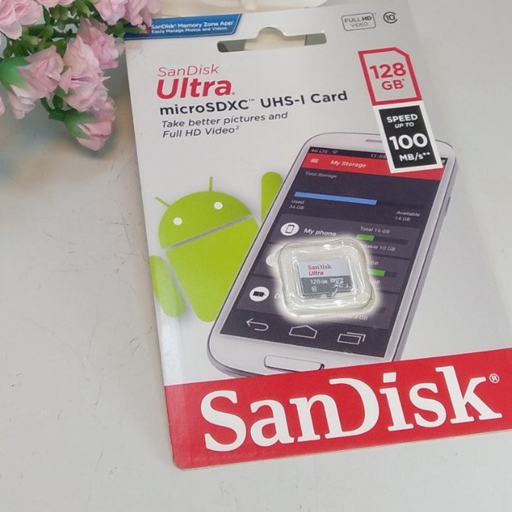 Thẻ nhớ 128Gb SanDisk Ultra Class 10 100Mb/s chính hãng new
